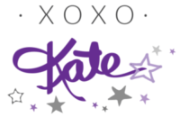 XOXO Kate #NeverDoneWithFun signature