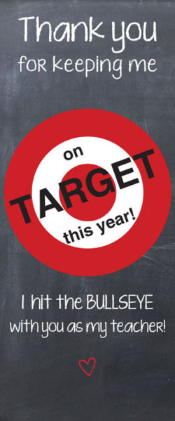Target teacher giftcard holder chalkboard