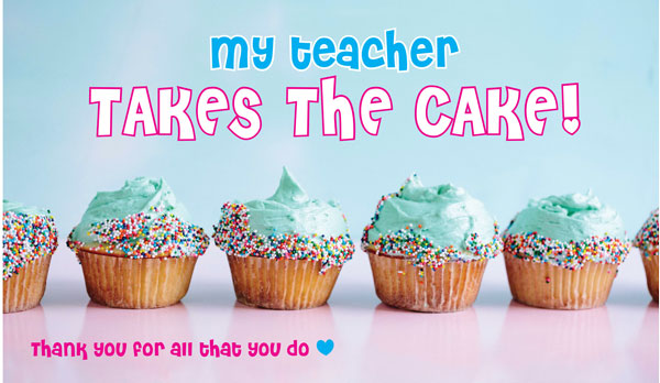 Pastel cupcakes Teacher Appreciation printable