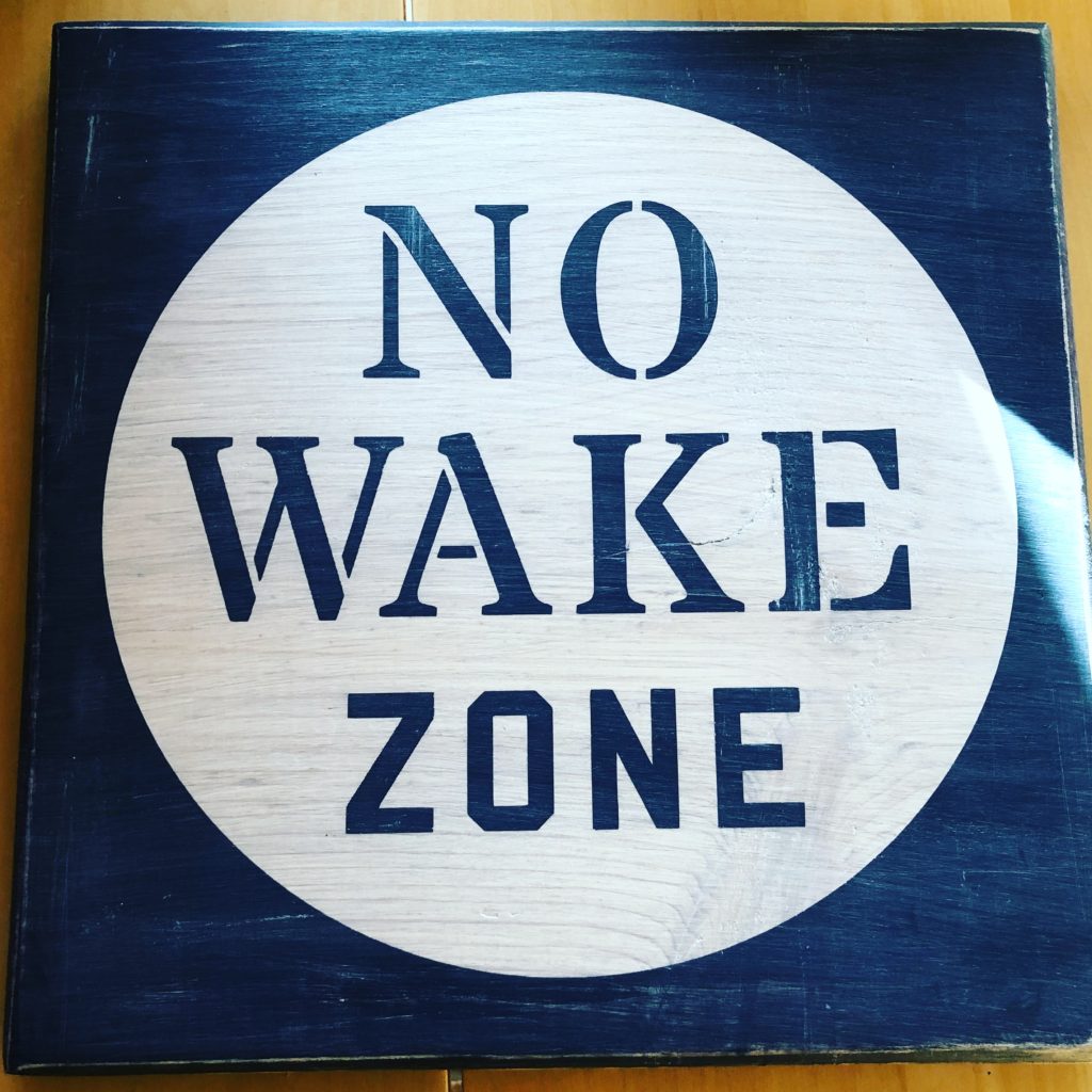 No Wake Zone nautical nursery rustic wooden wall sign decoratoon