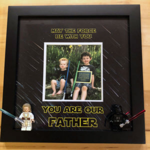 LEGO Stars Wars Father's Day frame DIY project Instagram photo