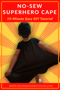 Easy No-Sew DIY T-Shirt Superhero Cape for Kids