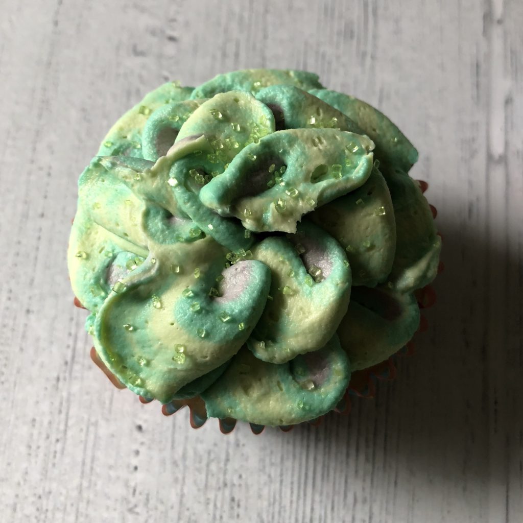 White Chocolate Buttercream Succulent Cupcakes