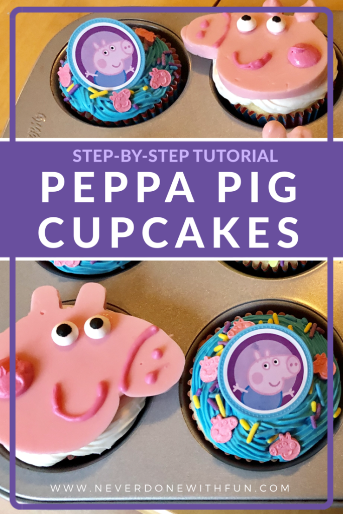 Easy Make-It-Yourself Peppa Pig Cupcakes with Store-bought Ingredients and Decorations