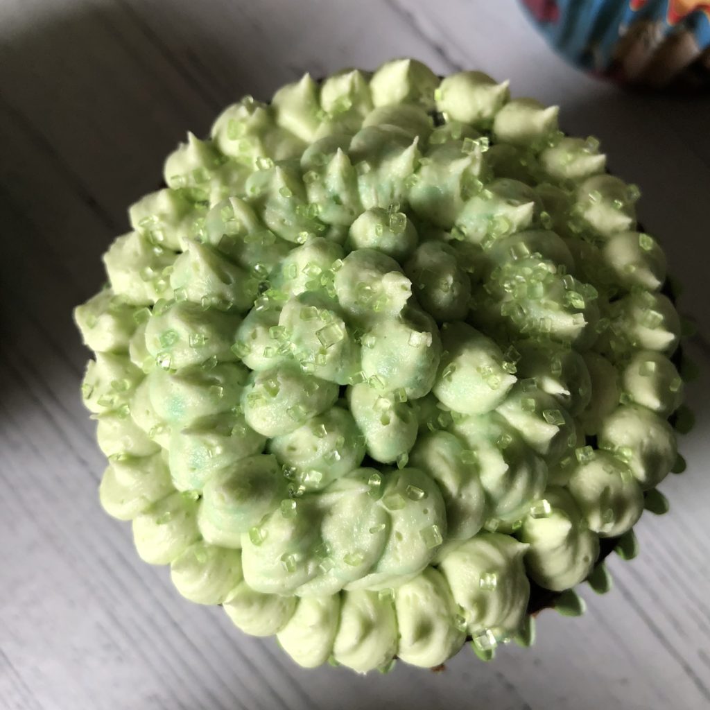 White Chocolate Buttercream Succulent Cupcakes