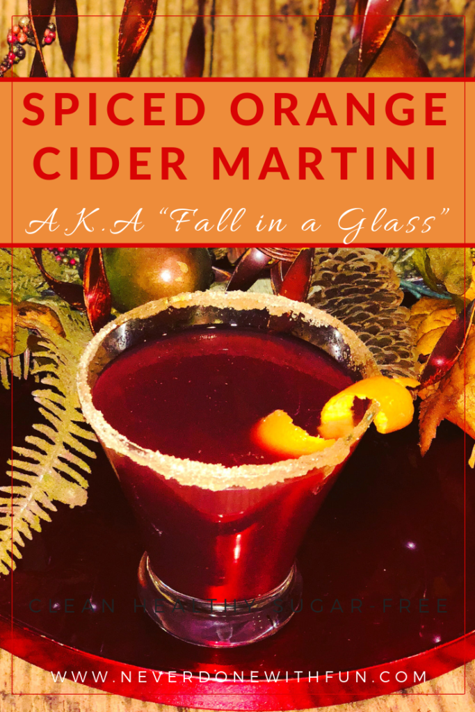 Spiced Cider Martini: Perfect "Fall-in-a-Glass" Drink with Vodka, Pomagrante, Cider, and Fall Spices