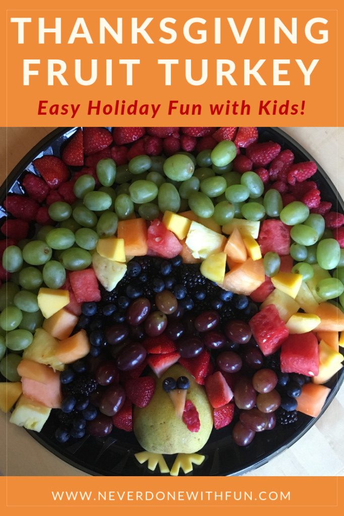 Thanksgiving Turkey Fruit Arrangement: Easy Project to Do With the Kids on Turkey Day