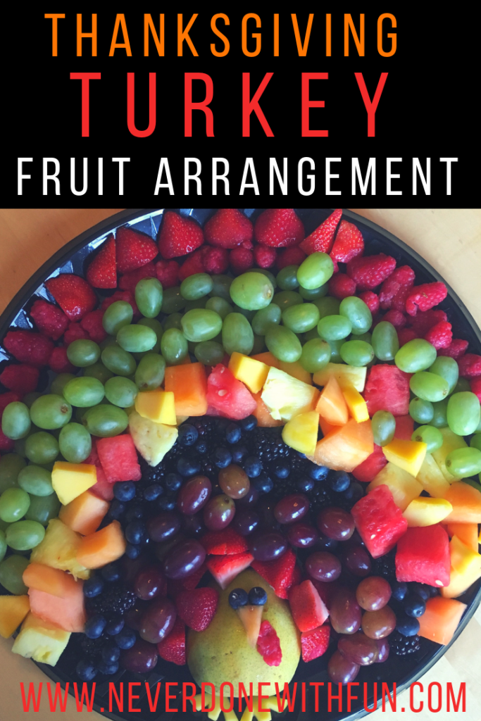 Thanksgiving Turkey Fruit Arrangement: Easy Project to Do With the Kids on Turkey Day