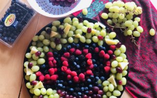 Easy Holiday 'JOY' Fruit Tray Arrangement: No cutting required!