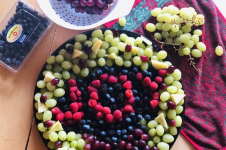 Easy Holiday 'JOY' Fruit Tray Arrangement: No cutting required!