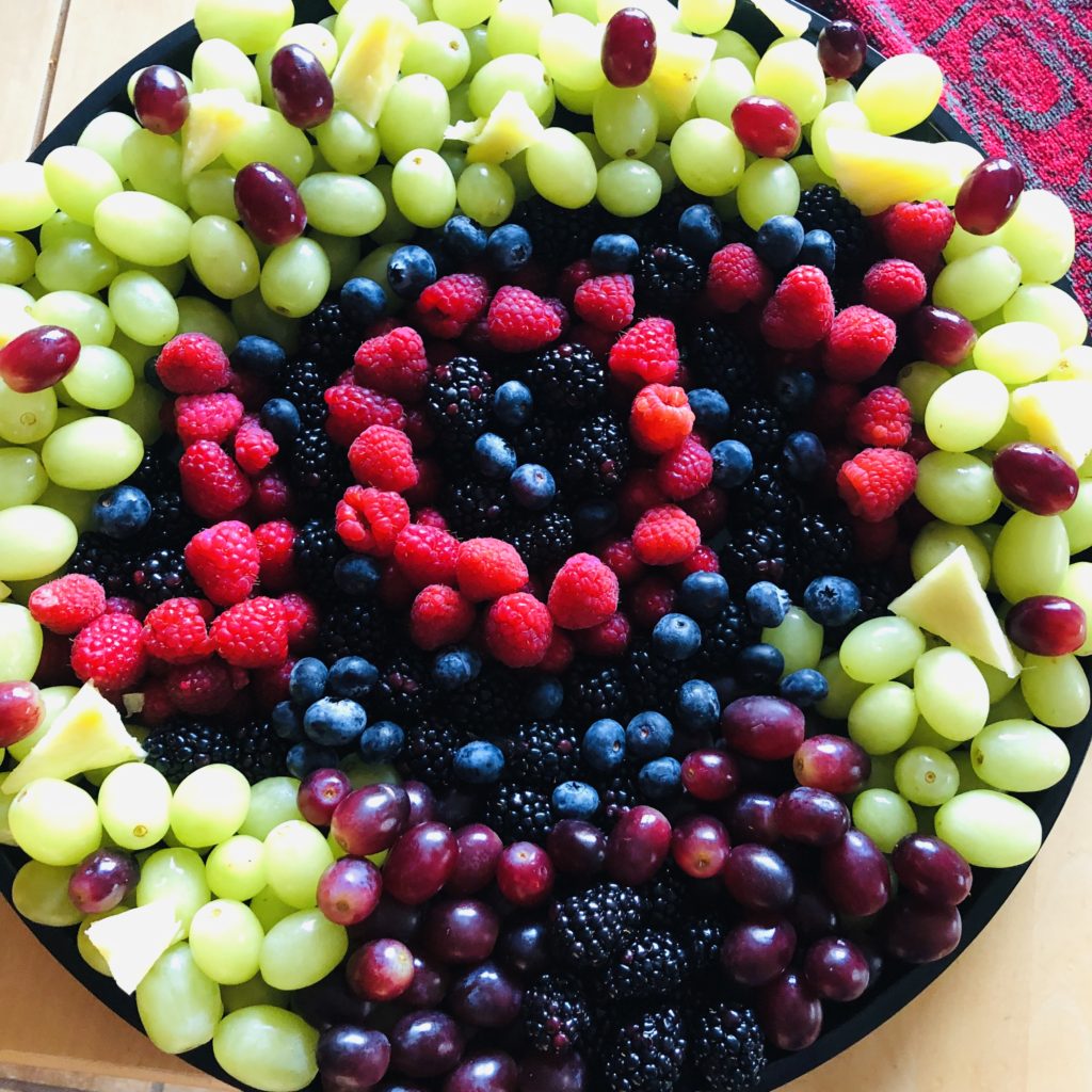 Easy Holiday 'JOY' Fruit Tray Arrangement: No cutting required!