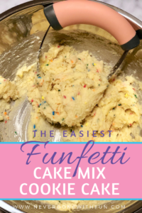 Easy Funfetti Cake Mix Cookie Cake: The simplest 20-minute dessert, frosting optional #dessert #recipes #sweettreats