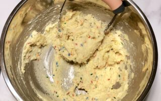 Easy Funfetti Cake Mix Cookie Cake: The simplest 20-minute dessert, frosting optional #dessert #recipes #sweettreats