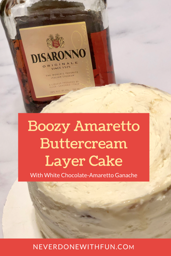 Amaretto Almond Buttercream Ombre Sprinkle Cake | Boozy grownup dessert with Disaronno Amaretto liquor in every bite | Recipe, tools, decorating tips and more #cakedecorating #sprinklecake #dessertrecipes #layercake