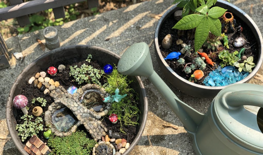 How to create a magical fairy garden bowl | Miniature gardening accessories, container gardening tips, whimsical fairy garden accessories to plant with your kids #gardening #containergardening #fairygarden