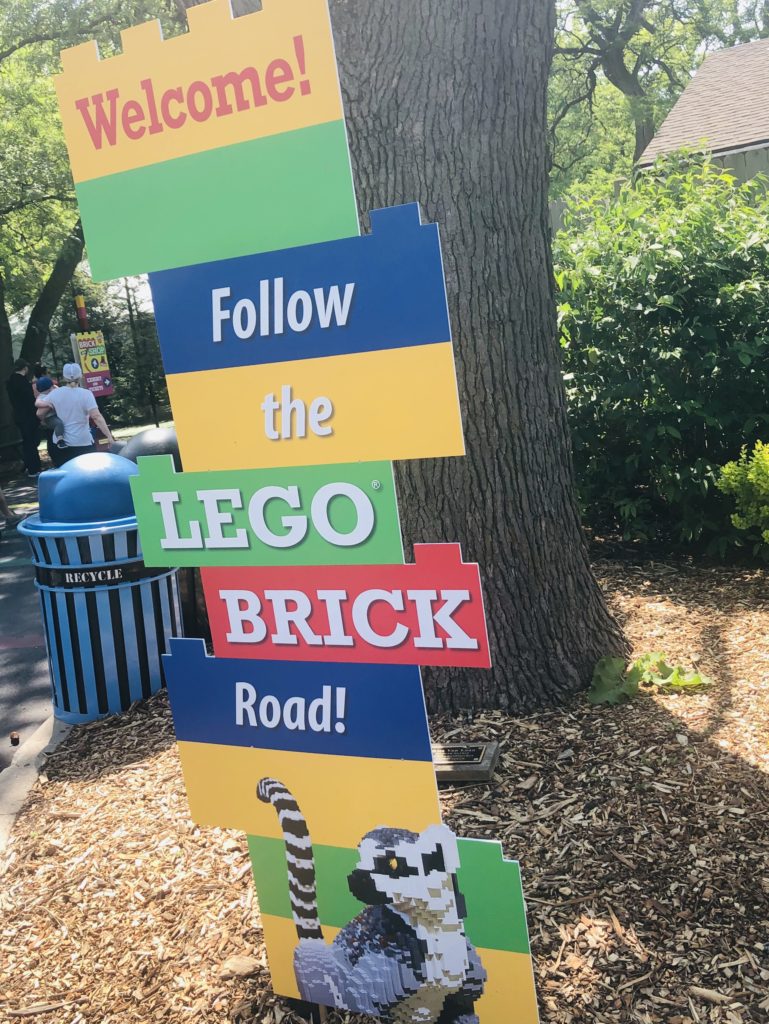Brookfield Zoo follow the LEGO brick road intro sign Family Field Trip Brookfield Zoo