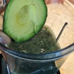 Green detox smoothie avocado spinach green apple clean eating health veggie-loaded smoothie recipe #smoothie #greensmoothie #detox