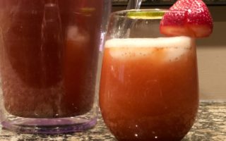 Pitcher Strawberry Basil Margaritas | Summer fresh sweet big-batch cocktail #margarita #cocktail #drinkrecipe #tequilarecipe