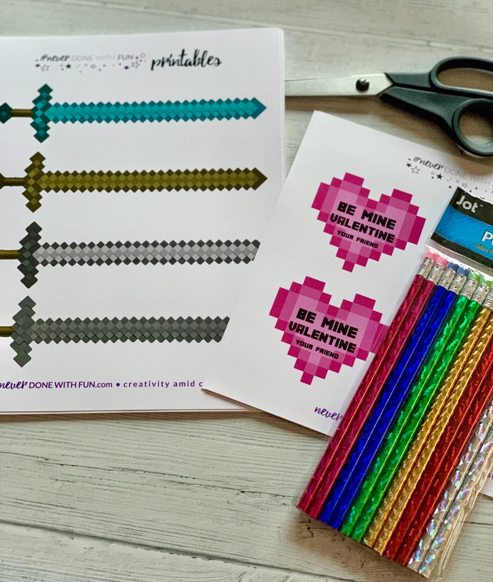 Minecraft Free Printable Valentine