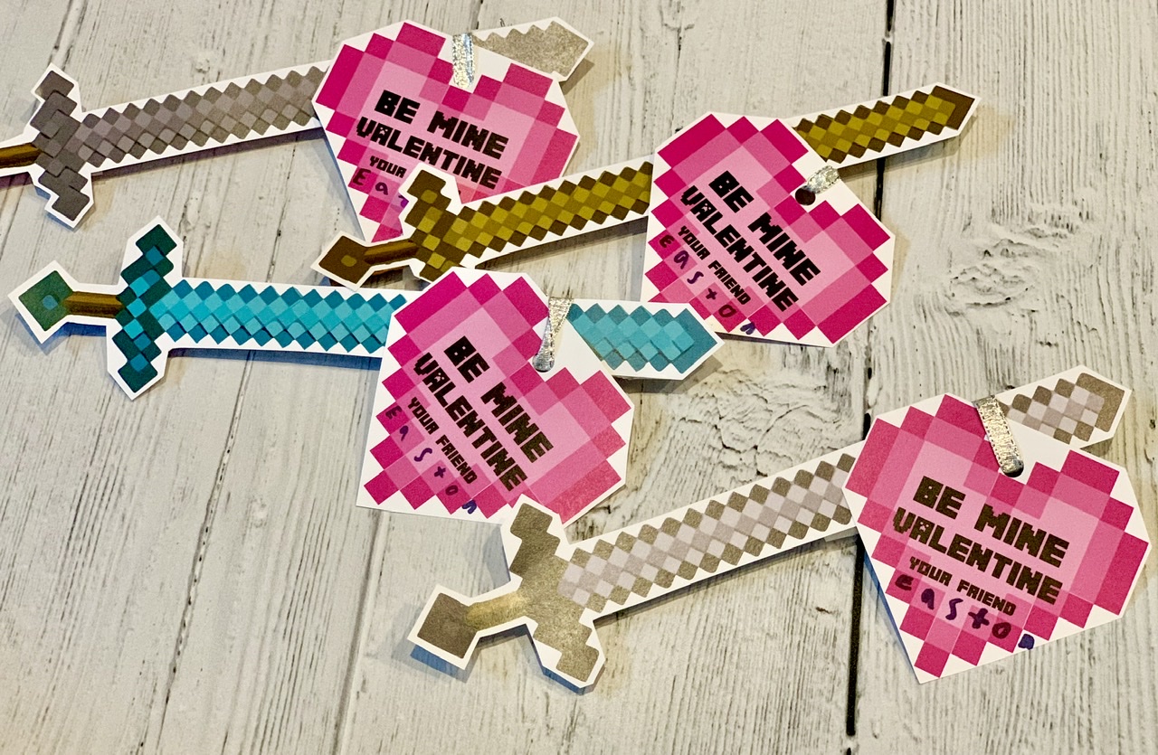 Minecraft Free Printable Valentine