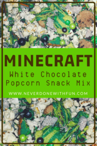 Minecraft White Chocolate Popcorn Snack Mix