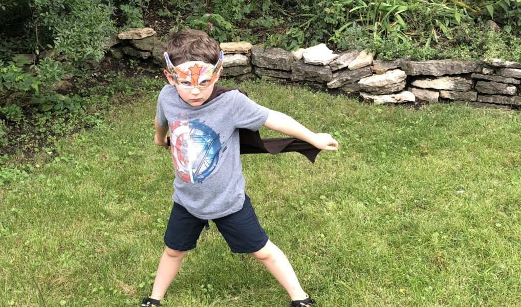 Easy No-Sew DIY T-Shirt Superhero Cape for Kids