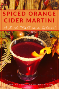 Spiced Cider Martini: Perfect "Fall-in-a-Glass" Drink with Vodka, Pomagrante, Cider, and Fall Spices