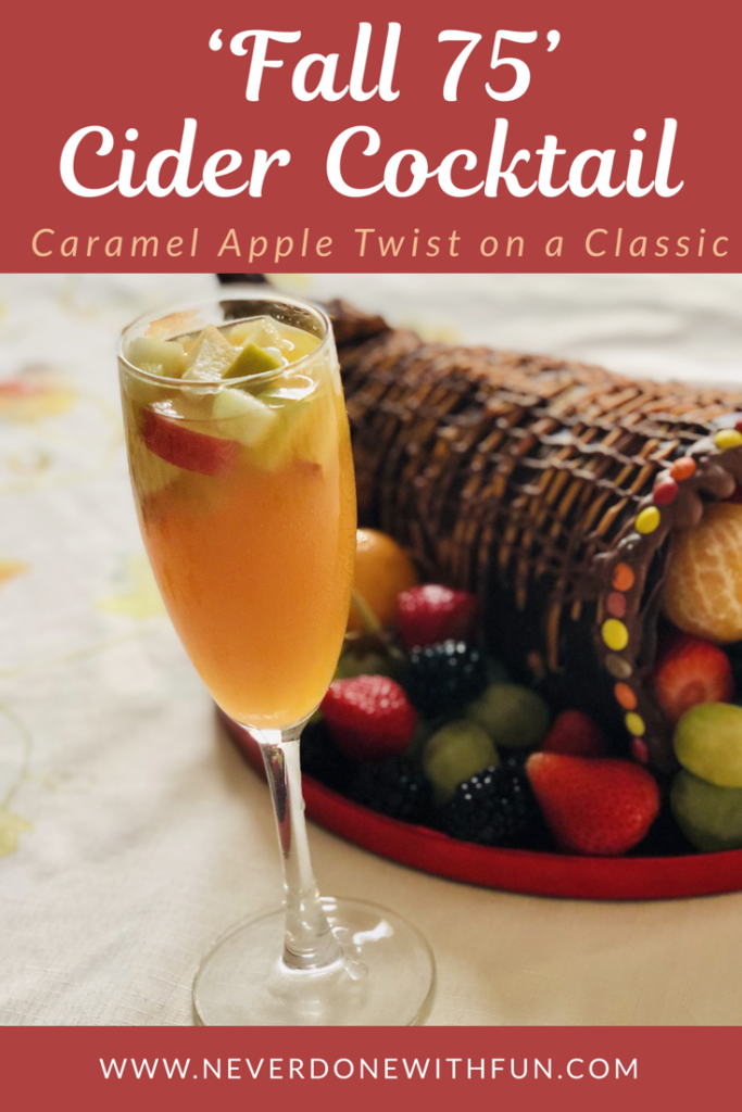 Caramel Apple Fall 75 Cocktail: A Sweet Fall Twist on the Classic French 75