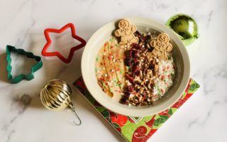 Gingerbread Cookie Smoothie Bowl: Clean eating recipe with surprise ingredient for extra veggie power