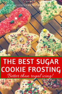 The Best Sugar Cookie Frosting: Tastes better than royal icing, still dries hard to touch