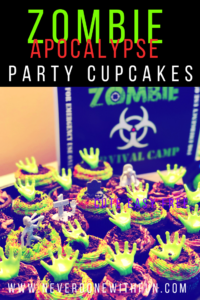 Zombie Apocalypse Graveyard Monster Hand Cupcakes #zombieapocalypse #thewalkingdead #themeparty