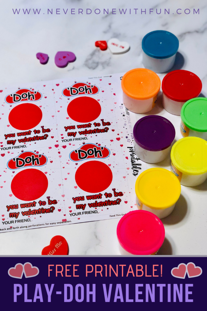 PlayDoh Valentine Printable for Toddlers NeverDoneWithFun