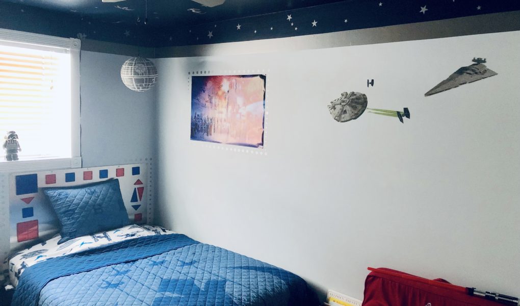 Outer Space Kids Bedroom: Star Wars Details - #NeverDoneWithFun