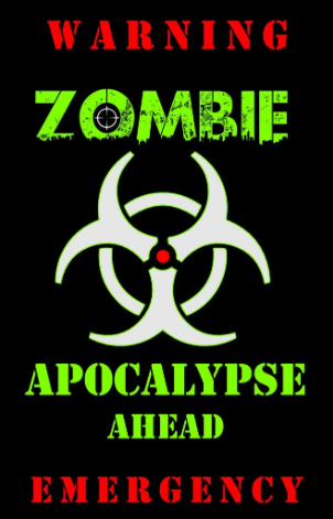 Zombie Apocalypse Theme Party Walking Dead Viewing Party Free Printables #zombie #themeparty #walkingdead