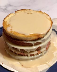Amaretto Almond Buttercream Ombre Sprinkle Cake | Boozy grownup dessert with Disaronno Amaretto liquor in every bite | Recipe, tools, decorating tips and more #cakedecorating #sprinklecake #dessertrecipes #layercake