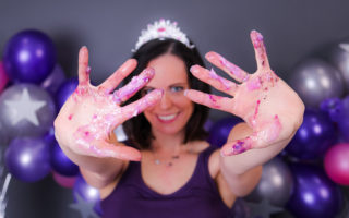 NeverDoneWithFun Turns One: Happy Blogiversary, Baby adult cake smash photo | How the first year of blogging is like the first year of motherhoold #bloglife #blogger #adultcakesmash #cakesmash