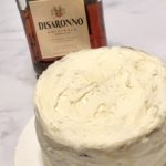 Amaretto Almond Buttercream Ombre Sprinkle Cake | Boozy grownup dessert with Disaronno Amaretto liquor in every bite | Recipe, tools, decorating tips and more #cakedecorating #sprinklecake #dessertrecipes #layercake