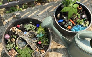 How to create a magical fairy garden bowl | Miniature gardening accessories, container gardening tips, whimsical fairy garden accessories to plant with your kids #gardening #containergardening #fairygarden