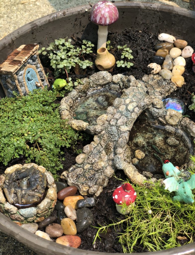 How to create a magical fairy garden bowl | Miniature gardening accessories, container gardening tips, whimsical fairy garden accessories to plant with your kids #gardening #containergardening #fairygarden