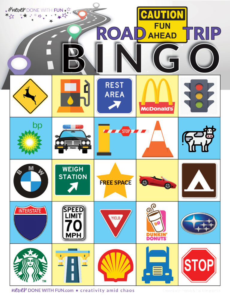 road trip bingo games