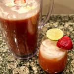 Pitcher Strawberry Basil Margaritas | Summer fresh sweet big-batch cocktail #margarita #cocktail #drinkrecipe #tequilarecipe
