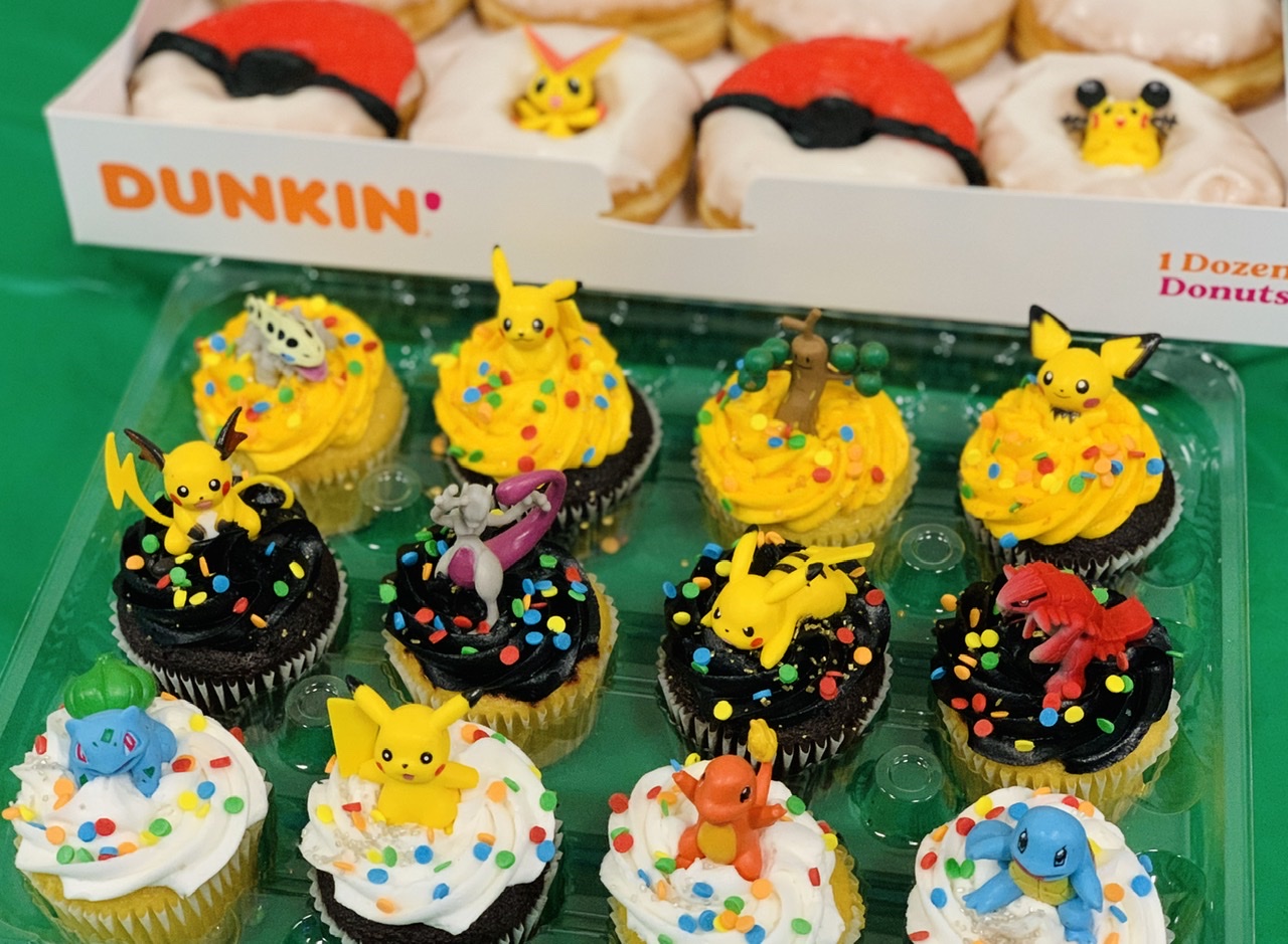 Lazy Mom's Pokemon Party cupcakes donuts Pokeball